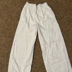 Abercrombie White Linen Pants